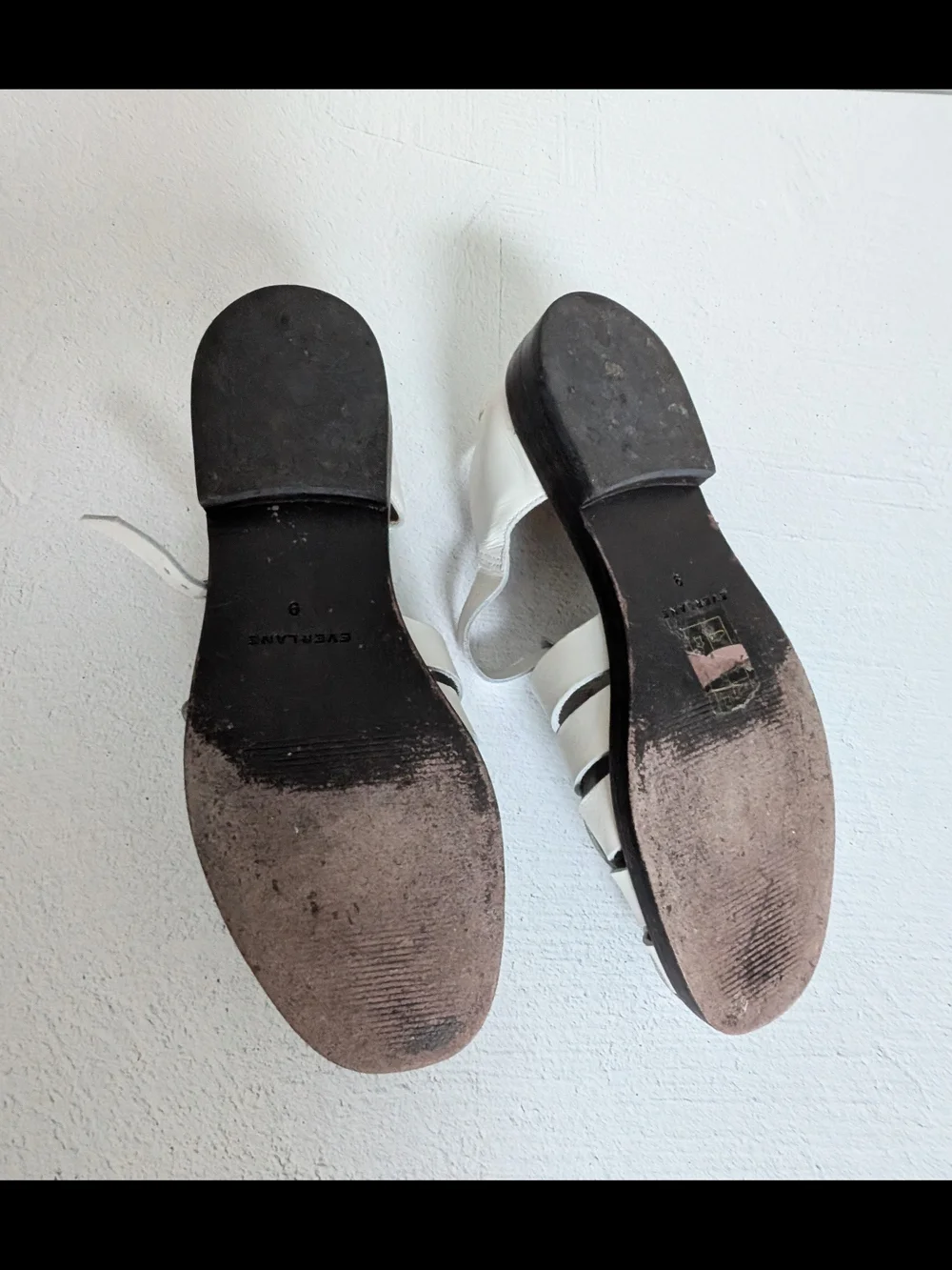 Everlane White Leather Woven Fisherman Sandals Size 9 - Picture 3 of 6